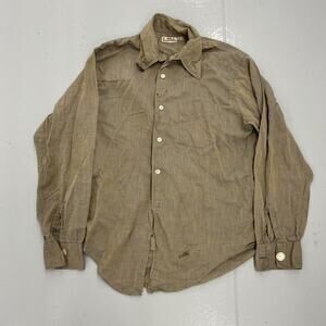 Vintage 60s Toni Tan Iridescent Distressed Cotton Shirt